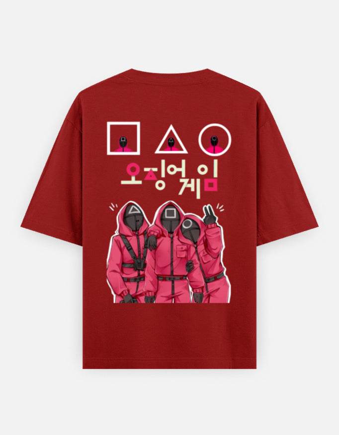 Squid Game Inspired Unisex Oversize Tee| Front & Back Print - lusix