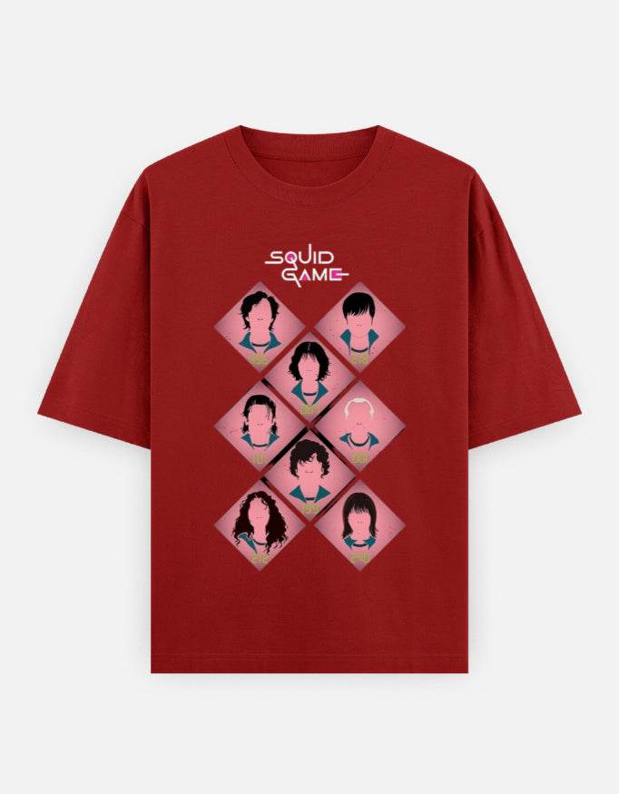 Squid Game Inspired Unisex Oversize Tee| Front & Back Print - lusix