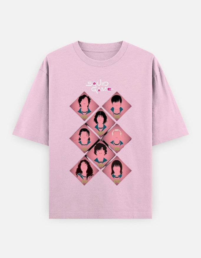 Squid Game Inspired Unisex Oversize Tee| Front & Back Print - lusix