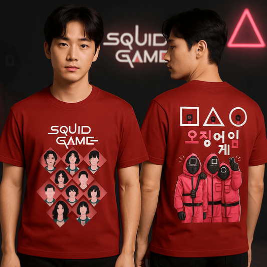 Squid Game Inspired Unisex Oversize Tee| Front & Back Print - lusix